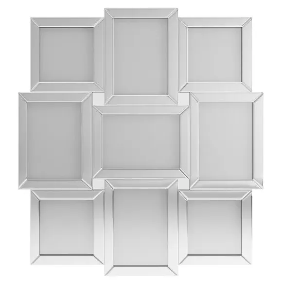 Multi Photo Frame - Silver, Mirrored