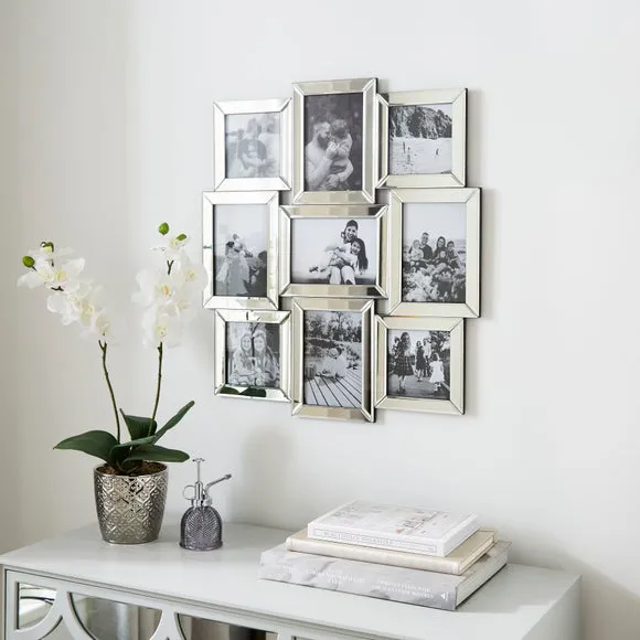 Multi Photo Frame - Silver, Mirrored image