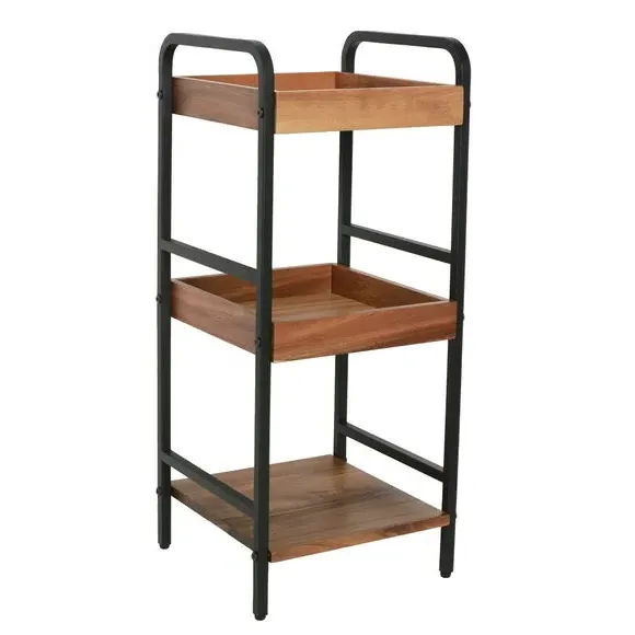 Multi-Tier Shelf Unit - Pine, Acacia Wood