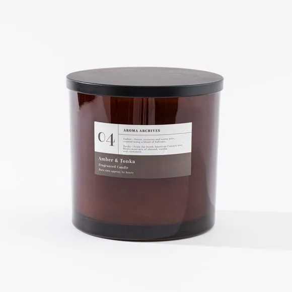 Multi Wick Candle Amber & Tonka - Brown