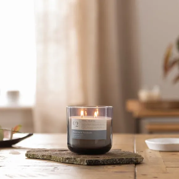 Multi Wick Candle Black Tea Patchouli - Grey image