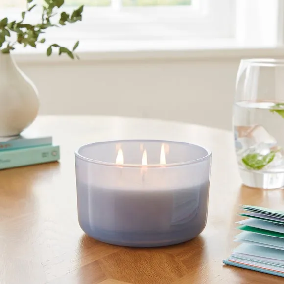 Multi Wick Candle Cotton & Blossom - Blue image