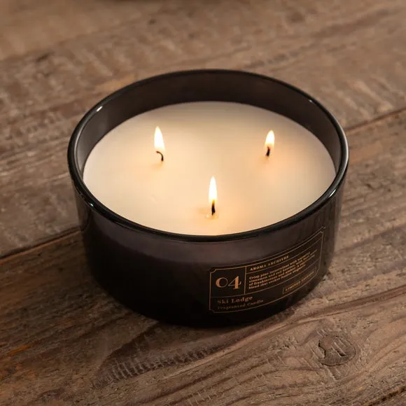 Multi Wick Candle - Dark Blue, Glass
