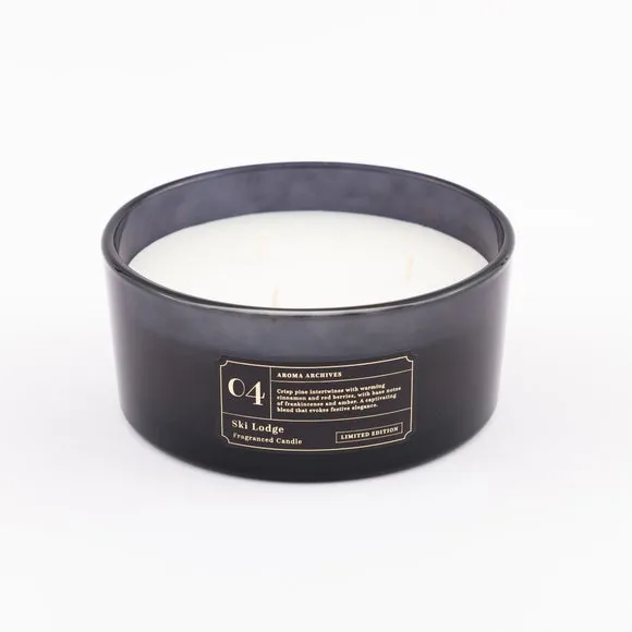 Multi Wick Candle - Dark Blue, Glass