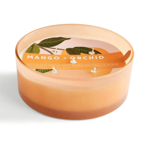 Multi Wick Candle Mango Orchid - Orange