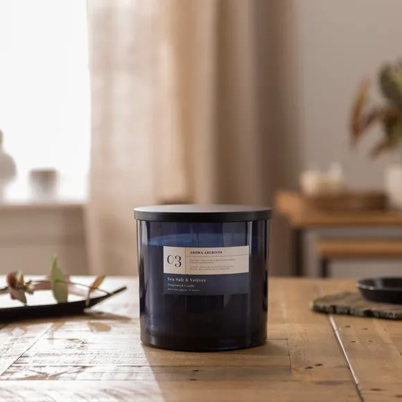 Multi Wick Candle Sea Salt Vetiver - Blue