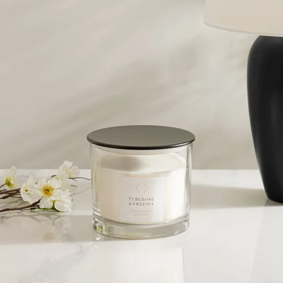 Multi Wick Candle - Tuberose Freesia, Glass