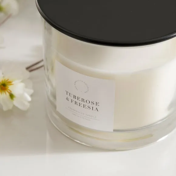 Multi Wick Candle - Tuberose Freesia, Glass