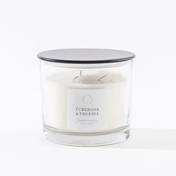 Multi Wick Candle - Tuberose Freesia, Glass