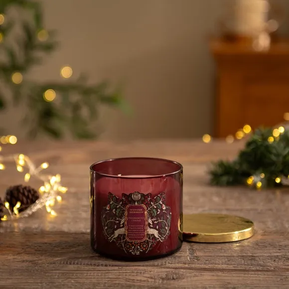 Multi Wick Candle Winter Berries - Red Glass