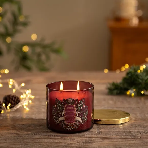 Multi Wick Candle Winter Berries - Red Glass image