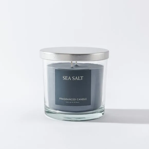 Multi Wick Candle with Dust Cover - Clear Glass