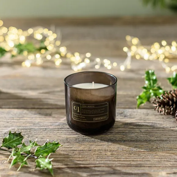 Multi Wick Candle with Gold Lid - Brown Glass