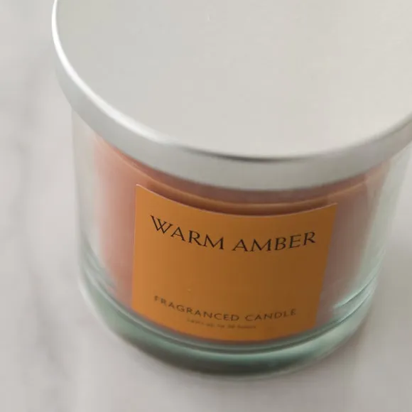 Multi Wick Candle with Lid - Amber, Glass