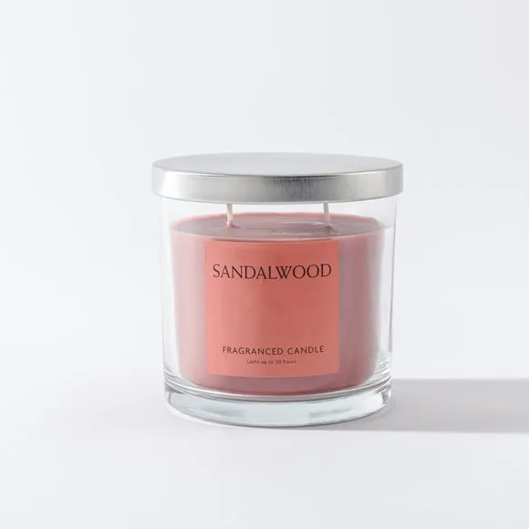 Multi Wick Candle with Lid - Clear, Glass