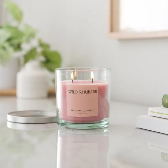 Multi Wick Candle with Lid - Clear, Glass image