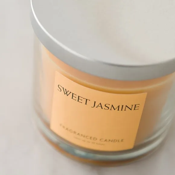Multi Wick Candle with Lid - Clear, Glass