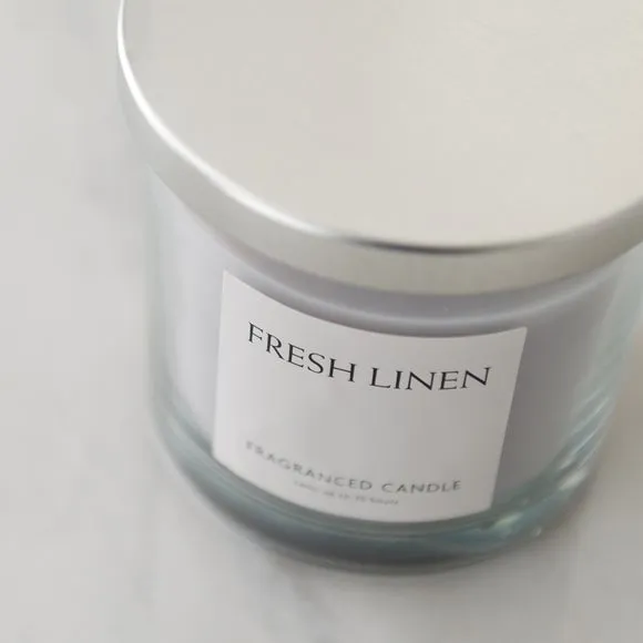 Multi Wick Candle with Metal Lid - Clear Glass