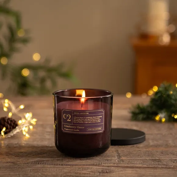 Multi Wick Jar Candle - Purple, Glass image
