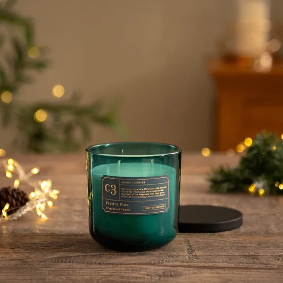 Multi Wick Jar Candle - Teal, Glass