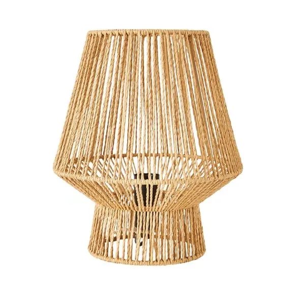 Mushroom Table Lamp - Brown, Paper String
