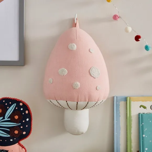 Mushroom Wall Decor Plush - Red, Cotton image
