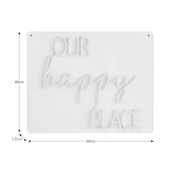 Neon Wall Sign with USB Cable - Yellow, Acrylic