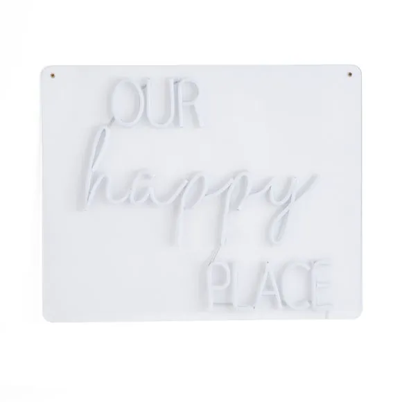 Neon Wall Sign with USB Cable - Yellow, Acrylic