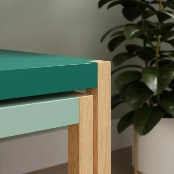 Nest of Side Tables - Emerald, Wood