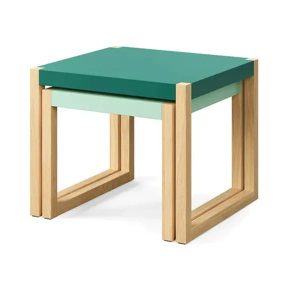 Nest of Side Tables - Emerald, Wood