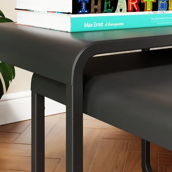 Nest of Side Tables Set - Black, Metal