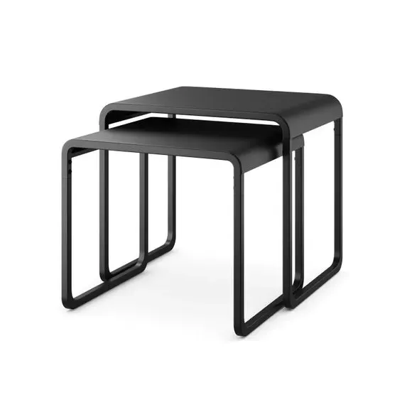 Nest of Side Tables Set - Black, Metal