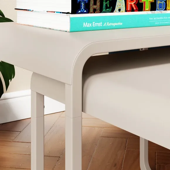 Nest of Side Tables Set - Stone, Metal
