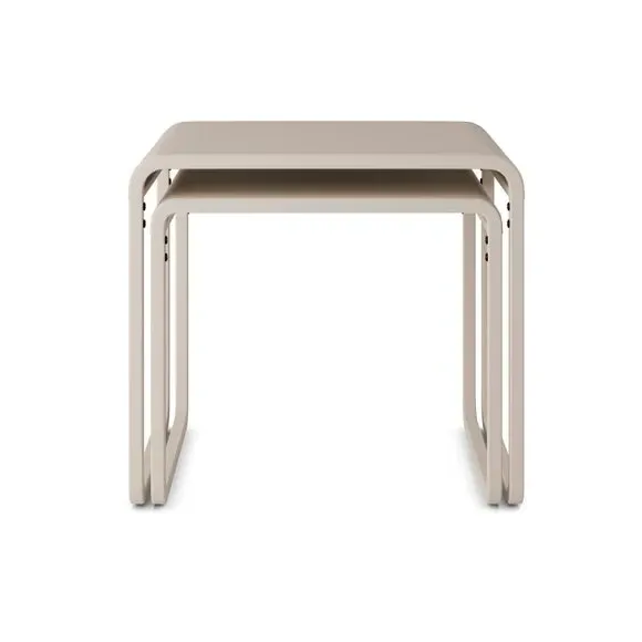 Nest of Side Tables Set - Stone, Metal