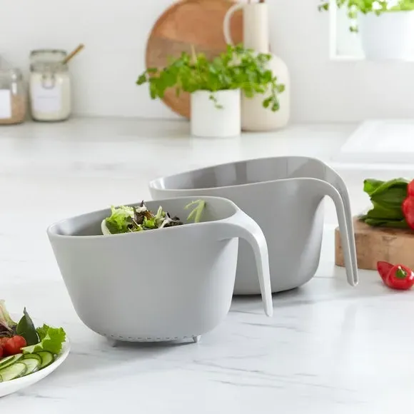Nesting Bowl & Colander Set - Green, Plastic image