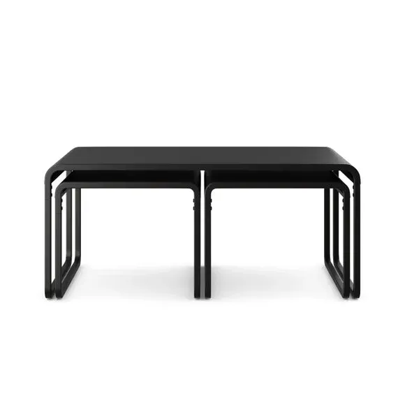 Nesting Coffee Tables Set - Black, Metal