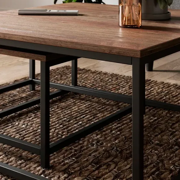 Nesting Coffee Tables Set - Pine, Wood Effect