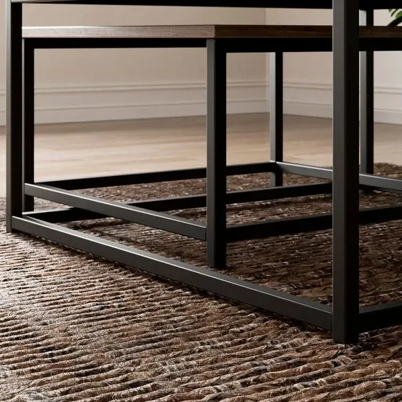 Nesting Coffee Tables Set - Pine, Wood Effect