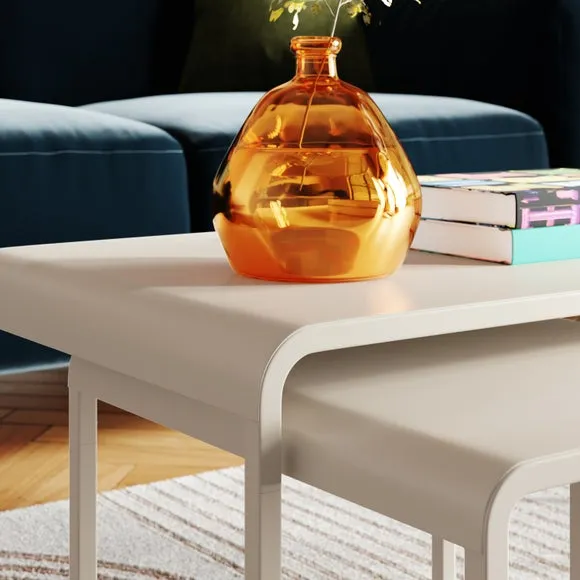 Nesting Coffee Tables Set - Stone, Metal