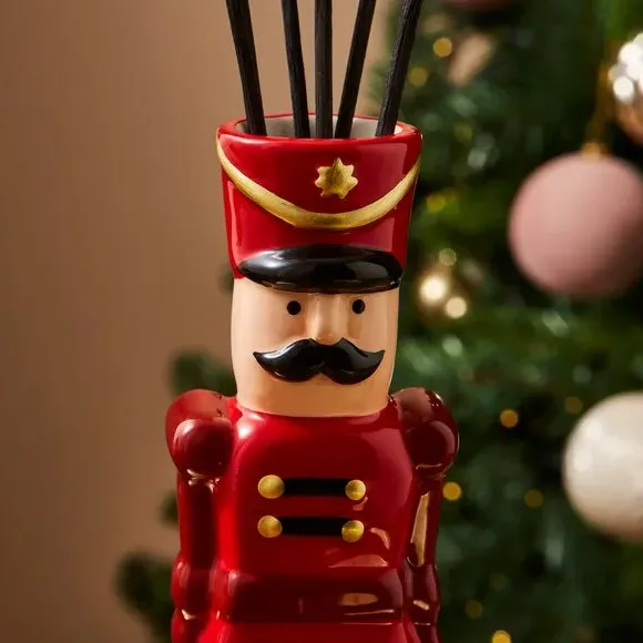 Nutcracker Reed Diffuser - Red, Glass