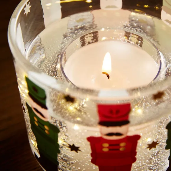 Nutcracker Scented Candle with LED - Multicolor