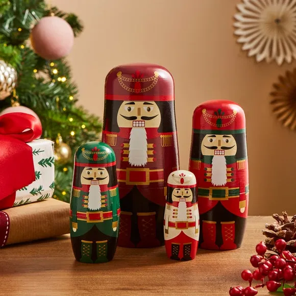 Nutcracker Stacking Dolls Set - Multicolor image