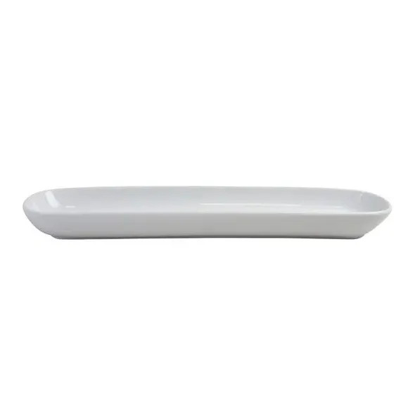 Oblong Serving Dish - White, Porcelain image