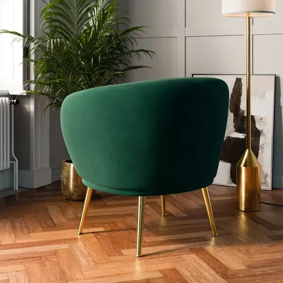Occasional Armchair - Bottle Green, Velvet