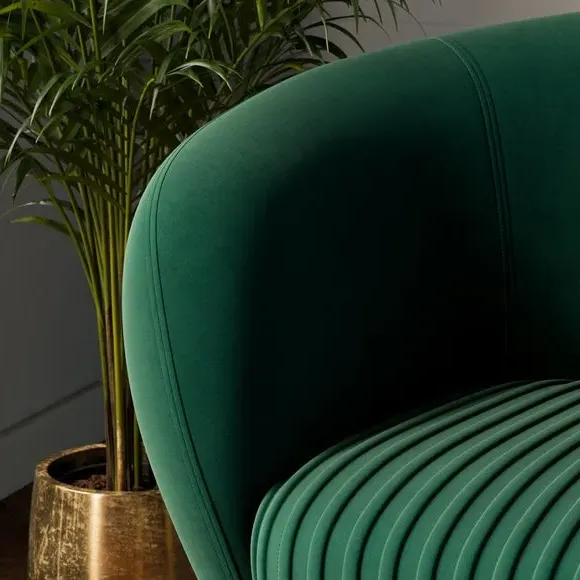 Occasional Armchair - Bottle Green, Velvet