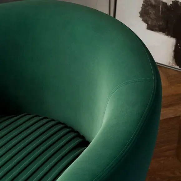 Occasional Armchair - Bottle Green, Velvet