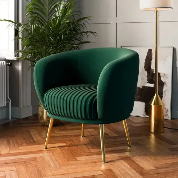 Occasional Armchair - Bottle Green, Velvet image