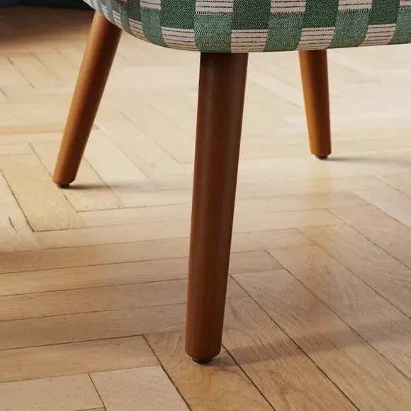 Occasional Armchair Checkerboard - Green, Wood