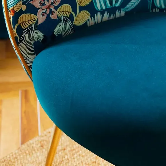 Occasional Armchair - Teal, Velvet