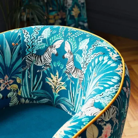 Occasional Armchair - Teal, Velvet